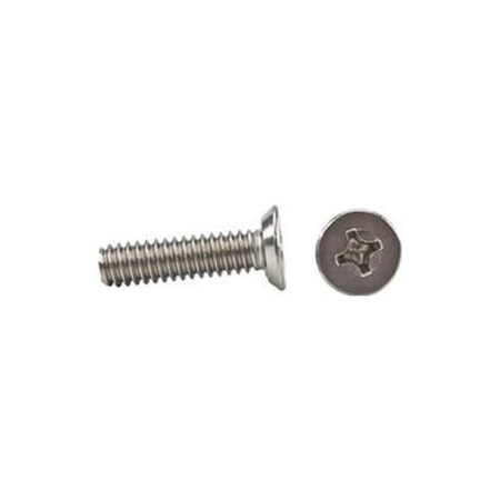 Newport Fasteners #10-24 x 1/2 in Phillips Flat Machine Screw, Plain 18-8 Stainless Steel, 1000 PK 734306-PR-1000